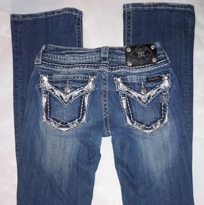 SOLD Miss Me Blue Boot Cut Jeans Pants Size 25